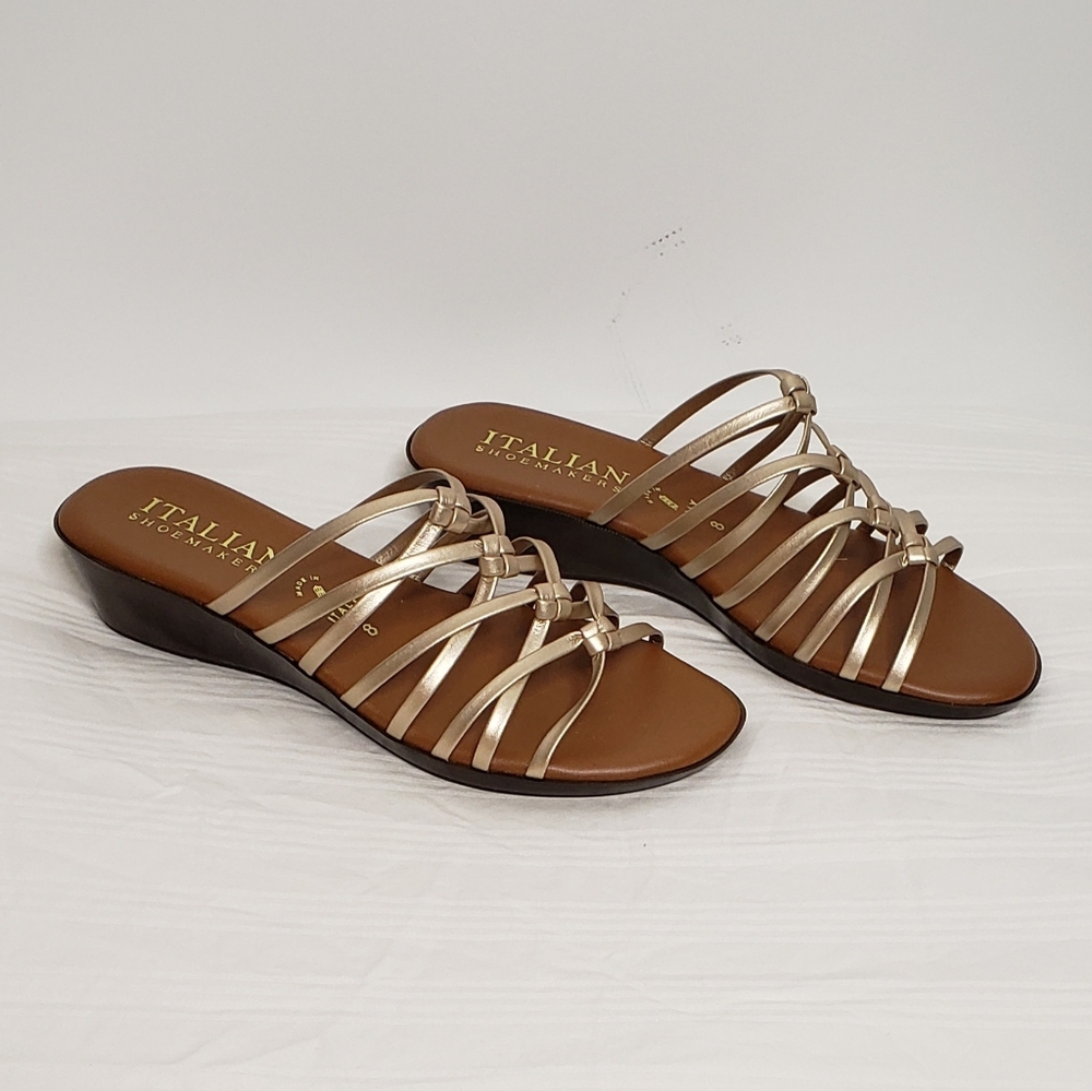 Italian Shoemakers Rose Gold Sandals